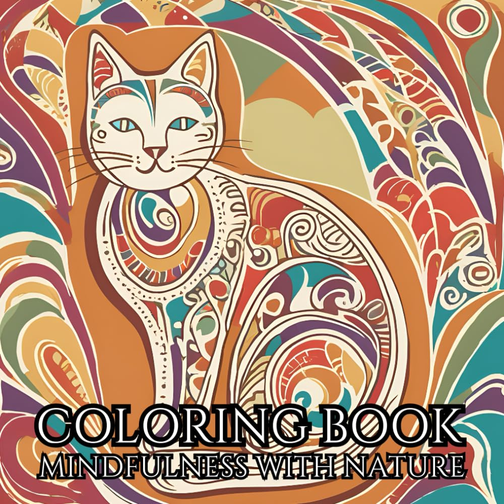 livro de colorir para adultos. mindfulness com a natureza